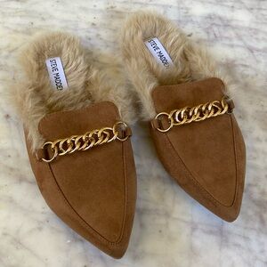 Steve Madden Fur Chain Mules